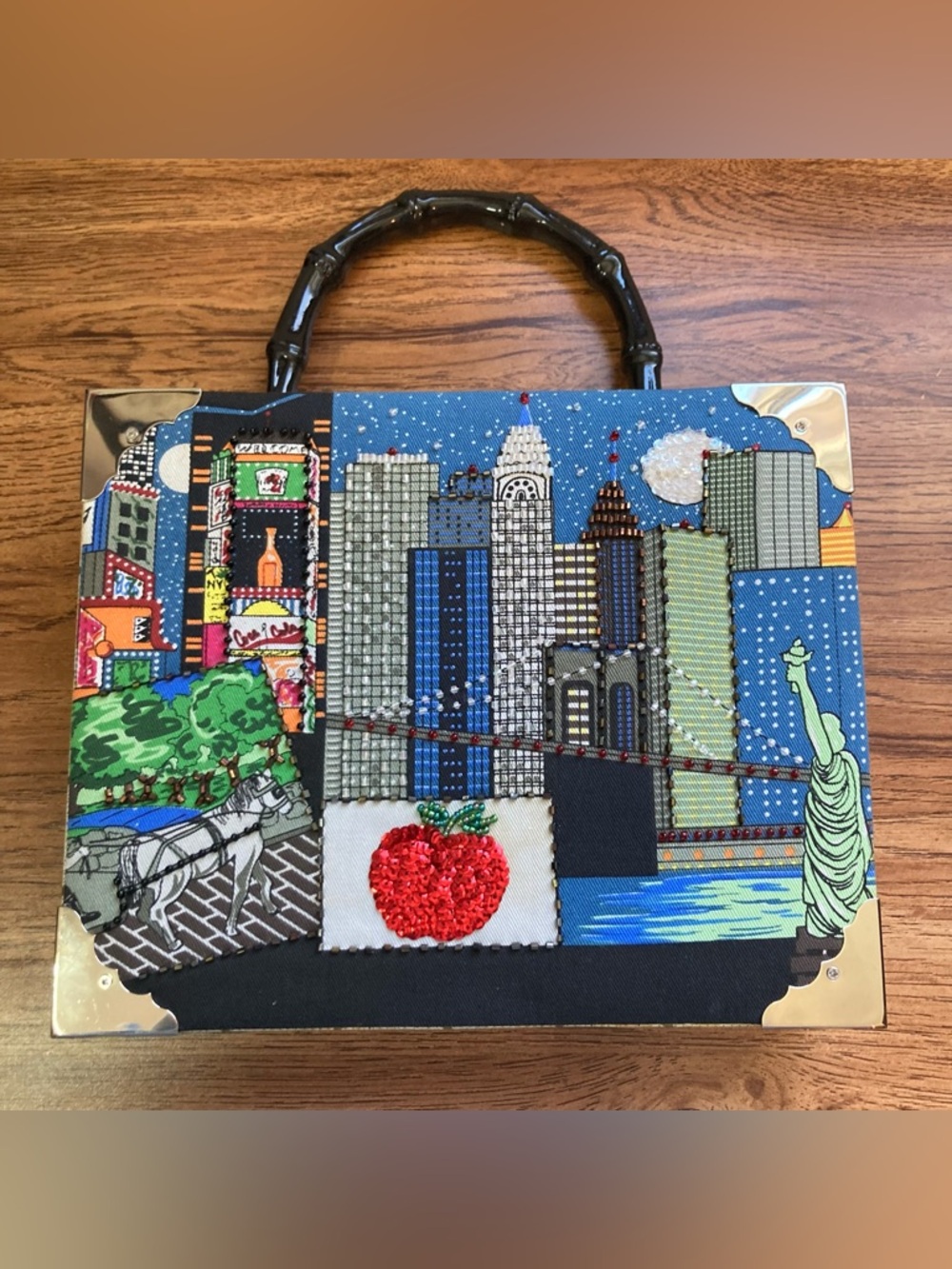New York Souvenir Cityscape Cigar Box Purse/Box